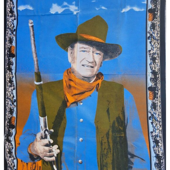 John Wayne Cowboy Western Tapestry Wall Hanging Art 53x35 Inch - Picture 4 of 10
